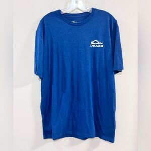 Men's Drake Clothing Co. Waterfowl Systems Patriotic Bar Crew Neck Tee. Size L